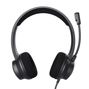 Casti Trust cu fir Ayda USB-ENC, noise cancelling, frecventa raspuns 20 Hz - 20.000 Hz, negru - Img 3