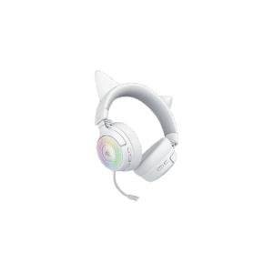 Casti wireless Razer Kraken Kitty V3 Pro, THX Spatial Audio, iluminare RGB, frecventa raspuns 20 Hz - 28 kHz, microfon detasabil unidirectional, alb