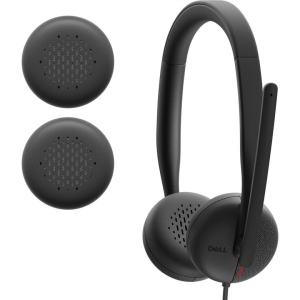 DELL WIRED HEADSET WH3024, Tech Specs: Audio (output/speaker): Speaker Size 28mm, Frequency Response 20Hz - 20kHz, Frequency Response (talk mode) 100Hz - 8kHz, Speaker Driver Sensitivity 119dB @ 1mW/1kHz, Noise cancellation Passive, User Hearing - Img 5