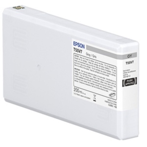 EPSON T55W7 GRAY INK CARTRIDGE, Ultrachrome® HDR, Capacitate:200ml, Compatibil cu: SureColor P5300