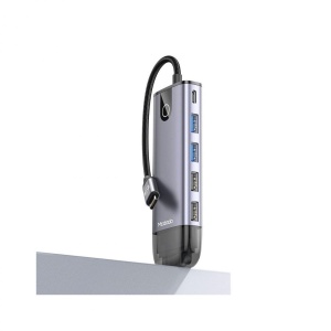 Hub USB MCDODO Multihub 10 in 1, USB-C, 10 porturi, HDMI, RJ-45, Gri