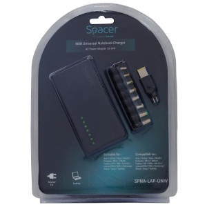 Incarcator laptop universal Spacer 96W, 9 tipuri de mufe, voltaj iesire 12 / 15 / 16 / 18 / / 19 volt - Img 6