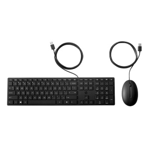 Kit Wired tastatura si mouse HP 320MK, taste numerice, Negru