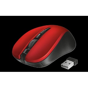 Mouse Trust Mydo Silent Click, Wireless, rosu - Img 1