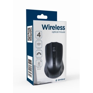 Mouse Wireless GEMBIRD MUSW-4B-04, 1600 dpi, negru