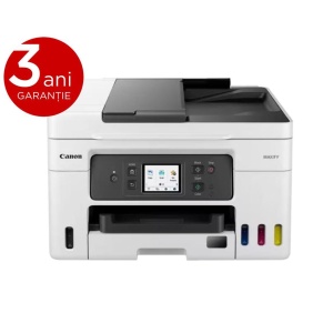 Multifunctional inkjet color Canon Maxify GX4040, ( Print, Copy,Scan,Fax, Cloud), dimensiune A4 , duplex printare si scanare, ADF 35 coli, viteza 18 Ipm alb-negru, 13 Ipm color, rezolutie 600X1200 dpi, alimentare hartie 250 +100 coli, Scanner CIS,
