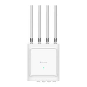 Omada AX3600 Indoor/Outdoor Dual-Band Wi-Fi 6 Access Point PORT: 1×2.5G RJ45 Port + 1×Gigabit RJ45 Port（Support Poe Out）+1× 1G/10G SFP+ Port SPEED: 1148Mbps at 2.4 GHz + 2402 Mbps at 5 GHz FEATURE: 802.3at/bt PoE , ,IP68 Weatherproof, 4×N-Type