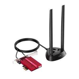 Placa de retea Wireless Cudy WE4000, PCI Express x1, standarde 802.11a/ b/ g/ n/ ac/ ax, 2 x antene, BT 5.3, 1024-QAM, securitate WPA/WPA2/WPA3