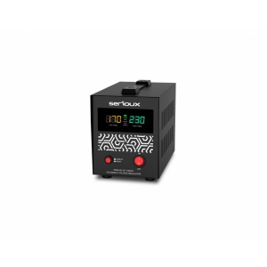Stabilizator de tensiune Serioux Relay 101-1000VA, putere 1000VA/600W, tip releu, transformator toroidal, interval tensiune intrare 150V ~ 260V, interval frecvența intrare 45Hz ~ 65Hz, tensiune de ieșire 230V, precizie de ieșire +4,-8%, priza: 1x Schuko,
