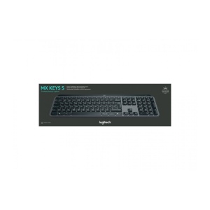 Tastatura Logitech MX Keys S, Iluminare, 2.4GHz&Bluetooth, USB-C, US INTL layout, graphite/negru - Img 4