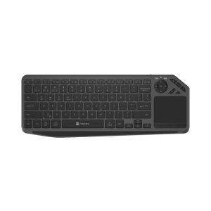 Tastatura wireless Natec TURBOT 2, material taste ABS, numar taste 90, mecanism taste X-Scissors, toucpad pentru smart TV inclus, negru