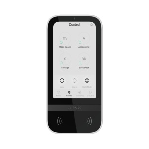 Tastatura Wireless tactila, AJAX KeyPad TouchScreen, alb