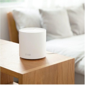 TP-Link AX3000 whole home mesh Wi-Fi 6 System, Deco X50(3-pack); Dual- Band, Standarde Wireless: IEEE 802.11ax/ac/n/a 5 GHz, IEEE 802.11ax/n/b/g 2.4 GHz, viteza wireless: 5 GHz: 2402 Mbps, 2.4 GHz: 574 Mbps, 2 x antene interne, 2×2 MU-MIMO, Mod Router, - Img 3