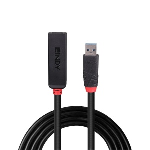 Adaptor Lindy USB 3.0 Active Extension Slim, material PVC, lungime cablu 10m, latime de banda suportata 5 Gbps, putere 2.5/0.7mm DC Connector - Img 3
