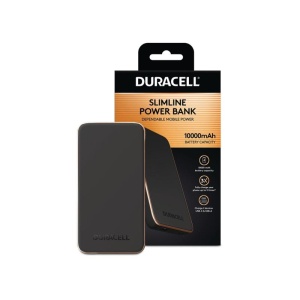 Baterie externa Duracell Charge Plus 10000mAh, 2 porturi USB, 143.5x75x16.5mm, negru