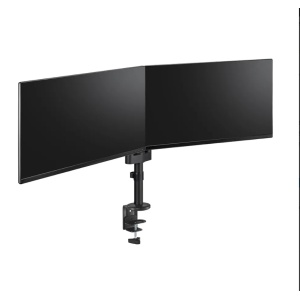 Brat dublu monitor Neomounts DS60-425BL2; pentru display-uri cu diagonale 17"-27", sistem de prindere VESA 75x75~100x100, greutate maxima suportata 8 - per ecrankg, tilt +90°, -30°, swivel +90°, -90°, rotate +360°, distanta fata de perete 128-460mm; - Img 3