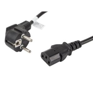 Cablu alimentare CEE 7/7 IEC 320 C13 1,8 m VDE negru