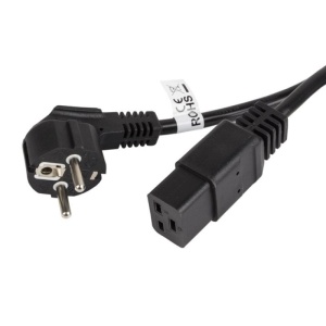 Cablu alimentare CEE 7/7 IEC 320 C19 1,8 m 16A VDE negru