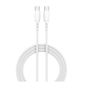 Cablu Lemontti Wind Fast Charge Type-C la Type-C, PD, 65W, lungime 1.2m, Alb