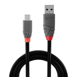 Cablu transfer Lindy LY-36732, USB 2.0 Type A to MicroUSB, 1m, Anthra Line - Img 3