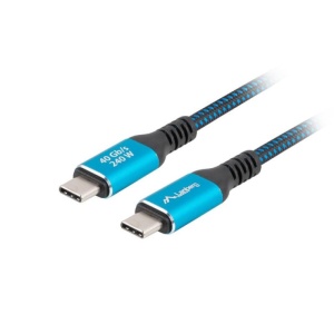 Cablu USB-C M/M 4.0 1 m 240W 8K 60Hz negru-albastru