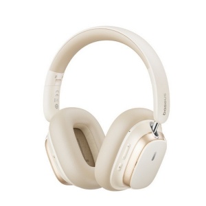Casti Baseus Bowie H1s, multimedia, wireless, bluetooth 5.4, microfon pecasca, noise cancelling, Hi-Res Sound, autonomie 120h, alb