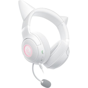 Casti Razer Kraken Kitty V2 USB-A, snesibilitate 92.5 dB SPL / mW @ 1kHz si sensibilitate microfon 42 dBV / Pa, alb - Img 2