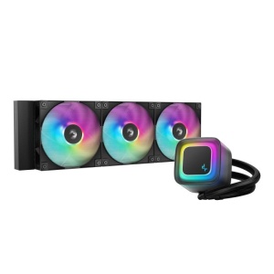 Cooler Procesor DEEPCOOL LE360 V2 ARGB NEGRU, marime radiator 402mm, 3 ventilatoare ARGB, Viteza ventilatoare 500-2100 RPM +/- 10%, Viteza pompa: 2500-3400 +/- 10%, Suport AMD: AM4/AM5, suport INTEL: LGA1851/1700/1200/1151/1150/1155, Airflow: 75.89 CFM