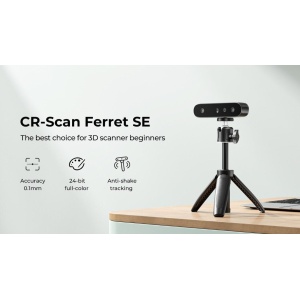 CREALITY 3D SCANNER CR-SCAN FERRET SE, Distanta lucru: 150-700mm, Raza single capture: 560x820x700mm, Precizie: 0.1mm, Viteza scanare: 30fps, Interfata: USB3.0 Type-C, Dimensiuni minime scanare: 150mm×150mm×150mm, Rezolutie 3D: 0.16mm, Greutate Produs: