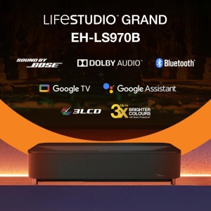 Epson Proiector Lifestudio Grand Plus EH-LS970B - Metallic black, Tehnologie 3LCD, LCD 0.62", 4000 Lumeni, Rezolutie: 4K, Aspect: 16:9, contrast: 5.000.000 : 1, Sursa lumina: Laser, Durata viata: 20.000 ore, Refresh rate: 384 Hz - 480 Hz, Suport HDR, - Img 5