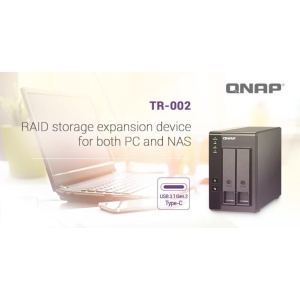 Extensie USB QNAP TR-002 2-Bay, 2.5/3.5 SATA 6Gbps HDD (neincluse), 1xUSB3.11 (type-c), tower, PSU adaptor 36W, garantie 2 ani - Img 3