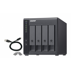 Extensie USB QNAP TR-004 4-Bay, 2.5/3.5 SATA 3Gbps HDD (compatibile cu SATA 6Gbs/, 3Gb/s, neincluse), 1xUSB3.0 (type-c), tower, PSU adaptor 65W, garantie 2 ani