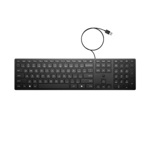 HP Keyboard 320K Wired, Culoare: Negru, Dimensiuni: 426,2 x 110,9 x 16,7 mm, Greutate: 0,45 kg, Garantie 1 an