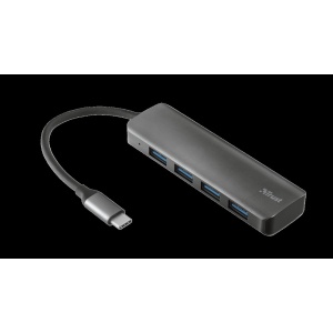 Hub USB Trust Halyx, 4 porturi USB 3.2, negru