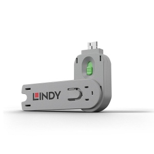 Lindy USB A Port Blocker (fara cheie) Green Description USB Type A Dimensions (approx.) WxDxH - 18x75.16x12mm (0.71x2.96x0.47in) Housing Material - ABS Net Weight - 0.008kg (0.02lb) Colour Code - Green Packaging Type - Polybag Packaging Dimensions -