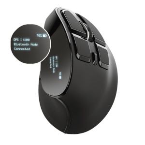 Mouse Trust Voxx, Rechargeable Ergonomic Wireless, negru - Img 2