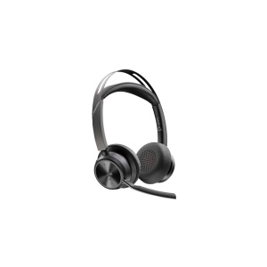 Poly Voyager Focus 2 Microsoft Teams Certified USB-C-C Headset +USB-C/A Adapter +Charging Stand