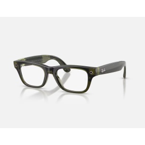 Ray-Ban Meta Blayzer Optics Gen 2 AI Glasses Shiny Transparent Dark Olive/Demo