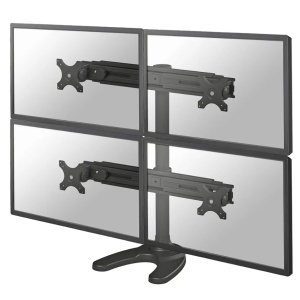 Suport cvadruplu monitor de birou Neomounts FPMA-D700DD4; pentru display-uri cu diagonale 19"-30", sistem de prindere VESA 75x75~100x100, greutate maxima suportata 8kg - per ecran, full motion, tilt +180°, swivel +180°, rotate +360°; inaltime reglabila