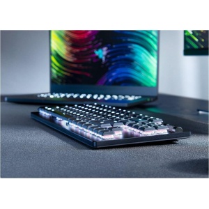 Tastatura Razer DeathStalker V2 Pro Tenkeyless, wireless, bluetooth, cu fir, conectivitate Razer™ HyperSpeed Wireless (2.4 Ghz), Bluetooth, sau Type-C, switch Razer™ Low-Profile Optical Switches (Linear), butoane programabile, optiune gaming mode, - Img 3