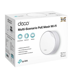 TP-Link AX3000 whole home mesh Wi-Fi 6 System, Deco X50-POE(3-pack); Dual- Band, Standarde Wireless: IEEE 802.11ax/ac/n/a 5 GHz, IEEE 802.11ax/n/b/g 2.4 GHz ,viteza wireless: 5 GHz: 2402 Mbps, 2.4 GHz: 574 Mbps, 2 x antene interne, 2×2 MU-MIMO, Mod - Img 5