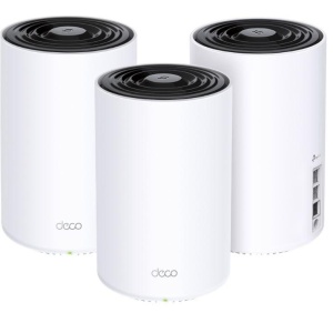 TP-Link AX6000 whole home mesh Wi-Fi 6 System, Deco X80(3-pack); Dual- Band, Standarde Wireless: IEEE 802.11ax/ac/n/a 5 GHz, IEEE 802.11ax/n/b/g 2.4 GHz, viteza wireless: 5 GHz: 4804 Mbps, 2.4 GHz: 1148 Mbps, Locuințe cu 4-7+ camere, 4×4 MU-MIMO,