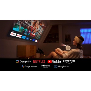 Videoproiector BenQ GV50, FHD 1920* 1080, up to 4K UHD (3840 x 2160), laser 20.000-30.000 ore, 500 ANSI lumeni, 16:9, 100.000:1, HDR, HLG, HDMI, USB Type A-1 (2.0/Power Supply1.0A/Reader/FW Upgrade), USB tip C, boxe 2* 4W, Woofer Cameră 10W, audio out, - Img 1