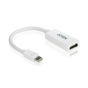 Adaptor ATEN VC980-AT. Conector 1: Mini DisplayPort, Conector 2: HDMI, Conector 1 gen: Tată. Greutate: 17 g, Lățime: 21 mm, Adâncime: 190 mm. Lăţime de ambalaj: 125 mm, Adâncimea de ambalaj: 180 mm, Înălţime de ambalaj: 35 mm. Cantitate per ambalaj: 1