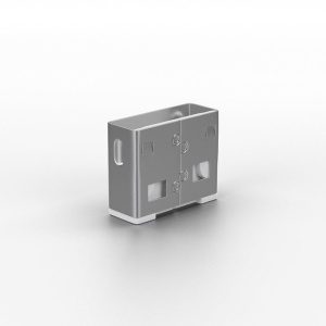 Adaptor USB Locks Lindy, 10 USB, alb