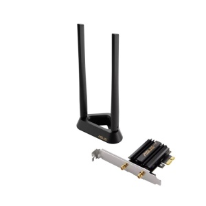 ASUS PCE-AXE59BT Wifi si Bluetooth 5.2 PCIe adapter, WI-FI 6, 2.4GHz / 5GHz / 6GHz, greutate: 78.4G, 2 x Antene externe, PCI-Express x 1. - Img 3