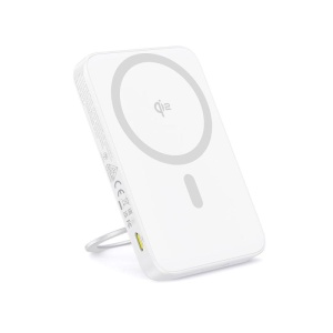 Baterie externa Baseus PicoGo Qi2 Magnetic, 5000mAh, PD 20W, 1 x USB Type-C, incarcare wireless Qi2 15W, prindere magnetica Iphone, include cablu USB Type-C la USB Type-c 30cm, alb