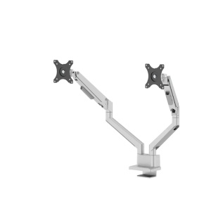 Brat dublu monitor Neomounts DS70-250SL2; pentru display-uri cu diagonale 17"-32", sistem de prindere VESA 75x75~100x100, greutate maxima suportata 9 - per ecrankg, full motion, tilt +45°, swivel 90°, rotate 180°; gas spring; culoare argintiu. Garantie 5