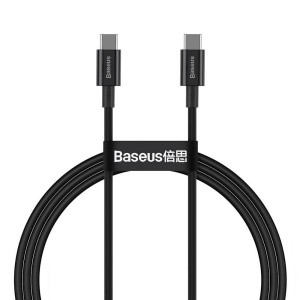 Cablu alimentare si date Baseus Superior, Fast Charging Data Cable pt. smartphone, USB Type-C la USB Type-C 100W, 1m, negru - Img 1