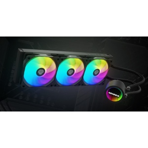 Cooler Procesor GENESIS HYDRIA 360 ARGB NEGRU, dimensiune radiator 397x120x27mm, 3 ventilatoare ARGB, Viteza ventilatoare: 500-1550 RPM, Airflow ventilatoare: 80 CFM, Suport AMD: AM4/AM5, suport INTEL: LGA 1151/1156/1150/1200/1700/1851